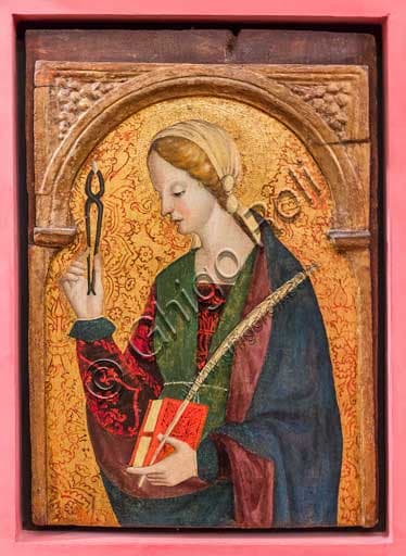 Painting of St. Apollonia by Antonio Marinoni, Bernareggi Museum Bergamo, Lombard Renaissance