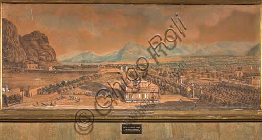 Painting View of the Villa Favorita and of the Chinese Palace by Pietro Martorana Junior, Royal Palace of Palermo