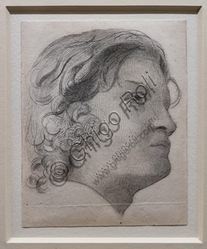 Disegno a matita Spencer Deverell, studio per La Dodicesima Notte di Walter H. Deverell, 1852-53