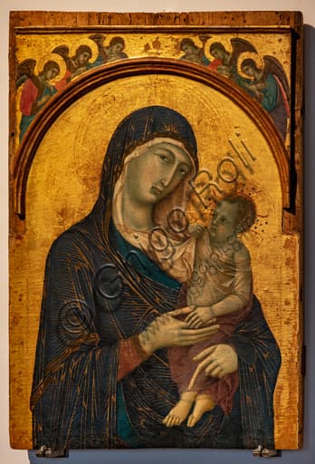 Madonna of the Dominicans painting by Duccio da Boninsegna, tempera on panel 1304-1310, National Gallery of Umbria Perugia