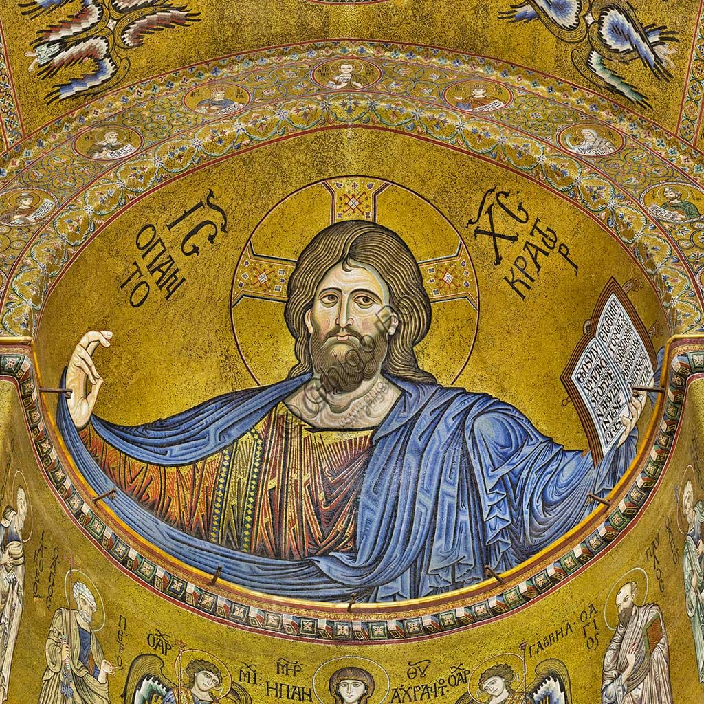 Mosaico del Cristo Pantocratore, Duomo di Monreale, Palermo, Sicilia