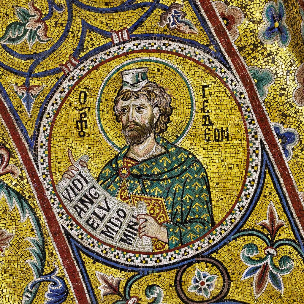 Mosaico bizantino del Profeta Gedeone, sottarco absidale del Duomo di Monreale in Sicilia