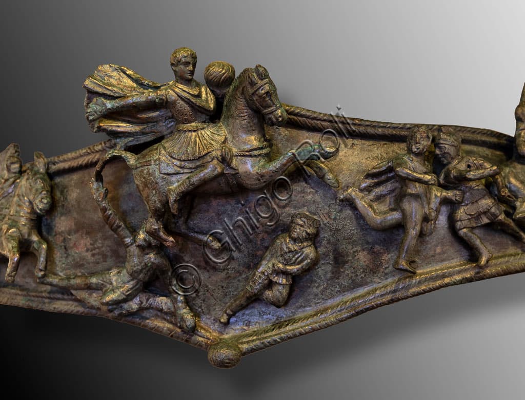 Roman bronze decorative element from the Capitolium preserved at the Santa Giulia Museum in Brescia
