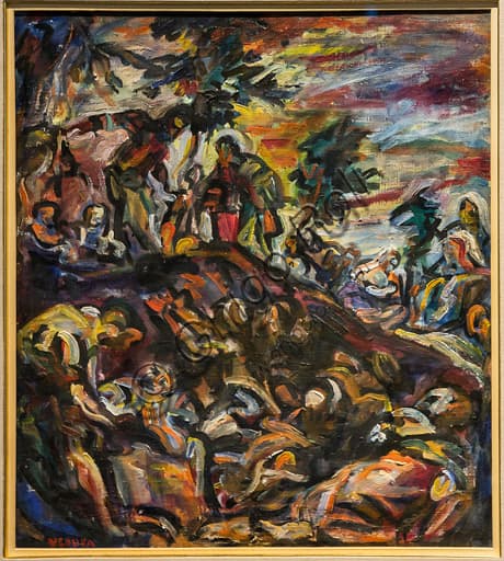 Painting Feeding the Multitude by Emilio Vedova, Museo Novecento Florence