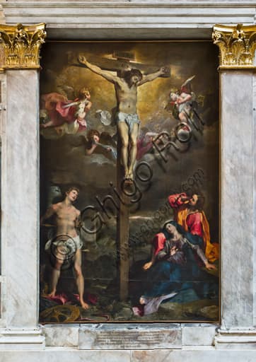 Dipinto Crocifissione di Federico Barocci, Cappella Senarega, Duomo di Genova, Liguria