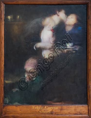 Maternity painting by Felice Carena, 1900, oil on canvas, Ricci Oddi Gallery Piacenza
