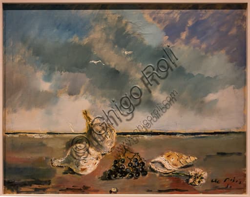 Natura morta con marina, dipinto di Filippo De Pisis del 1931 esposto al Museo Novecento di Firenze