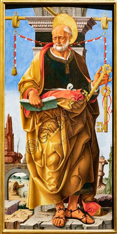 Dipinto San Pietro Francesco del Cossa, Rinascimento ferrarese tempera oro su tavola