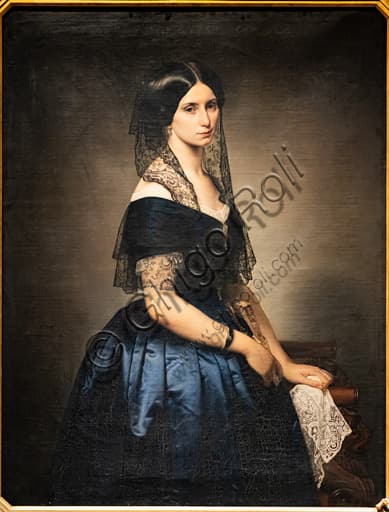 Ritratto di Antonietta Tarsis Basilico, dipinto ad olio su tela di Francesco Hayez (1851)