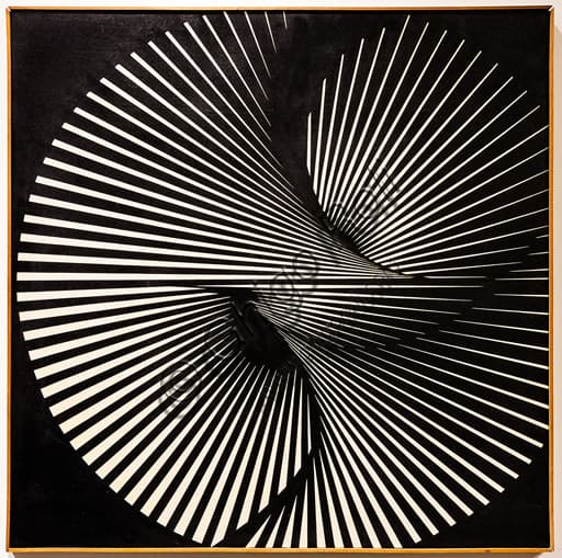Radial Twisting, optical painting by Franco Grignani (1965) exhibited at the Museo Novecento in Florence