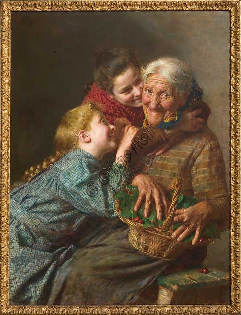 The Welcome Guest, oil on canvas painting by Gaetano Bellei, 1882