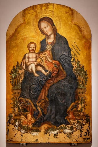 Enthroned Madonna with Child and Angels painting by Gentile da Fabriano, 1405-10, National Gallery of Umbria