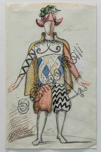 Giorgio De Chirico The Puritan of The Puritans by Bellini, 1933 drawing, metaphysical art