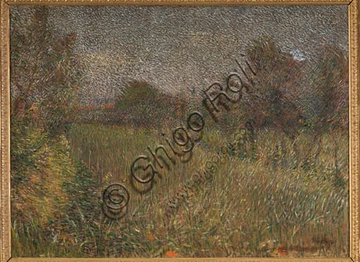 Dipinto Paesaggio primaverile di Giovanni Battista Crema, olio su tela 75.5x100 cm, Collezione Assicoop Unipol