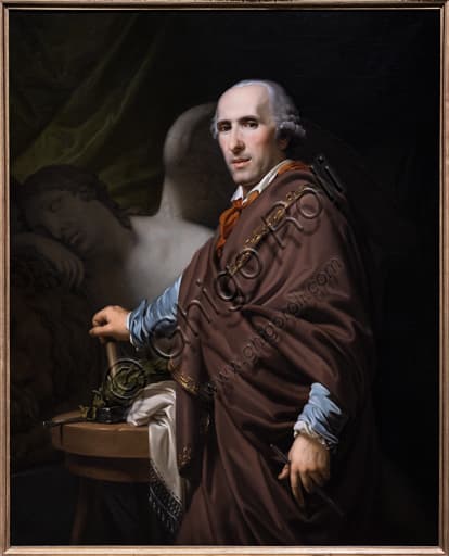 Portrait of Antonio Canova painted in oil on canvas by Giovanni Battista Lampi in 1822