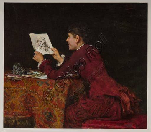 Dipinto Arte Umoristica di Giovanni Muzzioli, olio su tela, Collezione Assicoop-Unipol