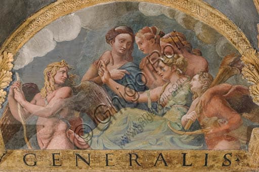 Detail fresco Venus scolding Eros, vault Hall of Cupid and Psyche, Palazzo Te Mantua