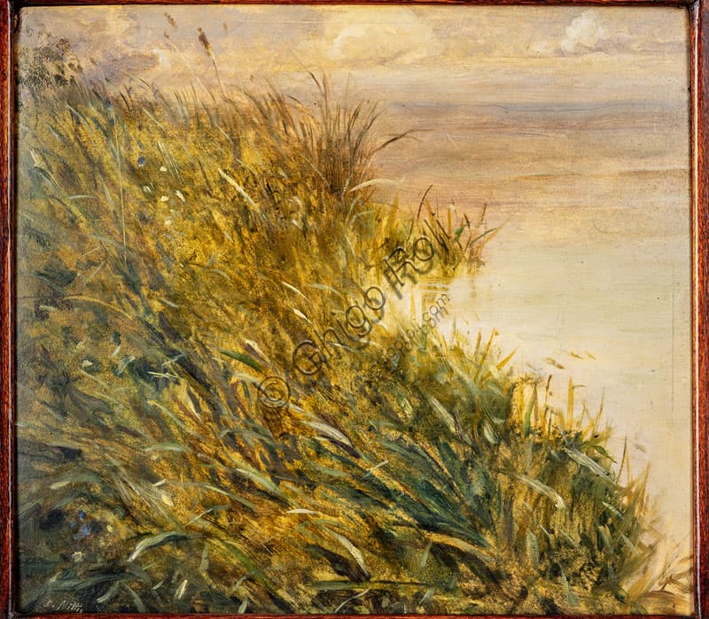 Dipinto Studio di palude di Giuseppe De Nittis, olio su tela 1866