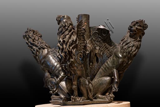 Bronze sculpture of Griffins and Lions from Fontana Maggiore Perugia, National Gallery of Umbria