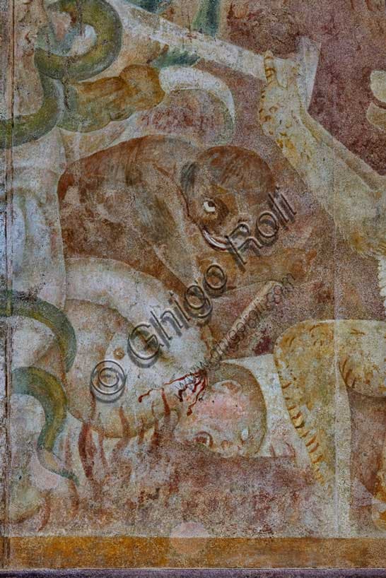 Hell fresco detail, Camposanto Pisa, treacherous and arrogant by Buffalmacco