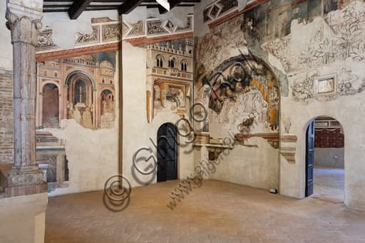 Romulus and Remus frescoes Loggia Trinci Palace Foligno Gentile da Fabriano