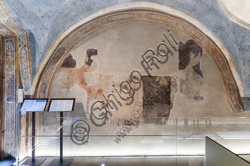 Affresco Lunetta dei Poeti con ritratti di Dante e Boccaccio, Jacopo di Cione, Palazzo del Proconsolo Firenze