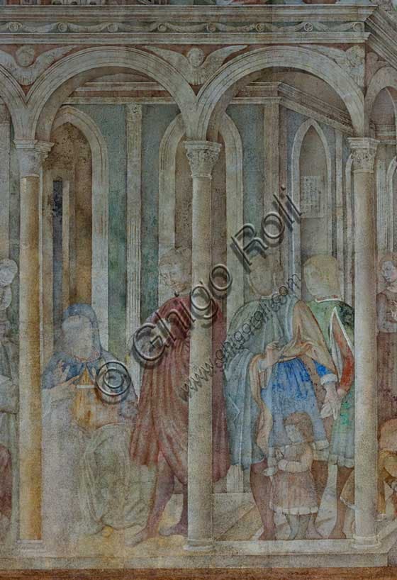 Particolare dell'affresco Maledizione di Cam di Benozzo Gozzoli nel Camposanto monumentale di Pisa