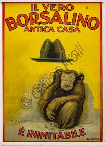 Detail of the Borsalino advertising poster by Marcello Dudovich, 1921, chromolithography on paper