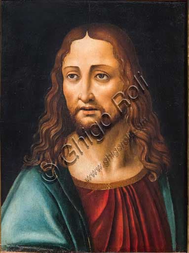 The Saviour's Face, Renaissance painting by Marco d'Oggiono at the Bernareggi Museum in Bergamo, Italy