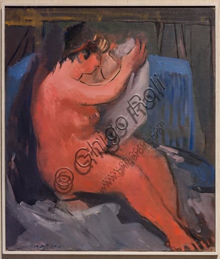 Nude, oil on canvas painting by Marino Marini (1938) exhibited at the Museum of the Twentieth Century, Florence