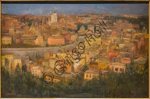 Painting Rome from the Janiculum by Mario Mafai, oil on canvas 1937