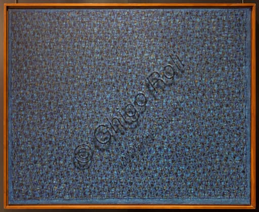Painting Total Space simultaneous rhythmic iterative progressions by Mario Nigro, Museo Novecento Florence Italy
