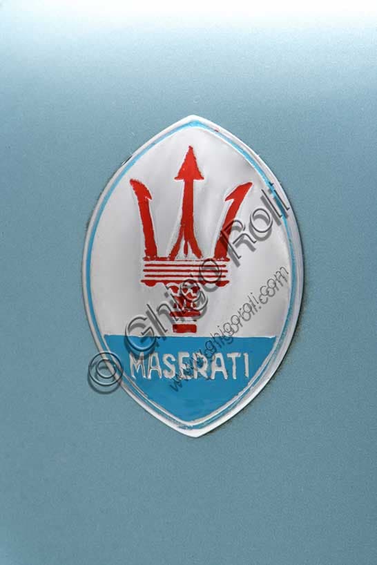 Vintage Maserati 250 T4 motorcycle from 1956, restored single-cylinder model