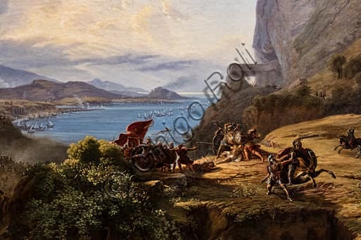 Massimo D'Azeglio - Dipinto Morte di Leonida alle Termopili (1823) olio su tela