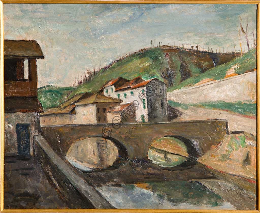 Paesaggio Modenese, olio su tela di Mauro Reggiani, Collezione Assicoop-Unipol