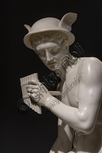 Thorvaldsen marble sculpture detail: Mercury about to kill the giant Argus Panoptes