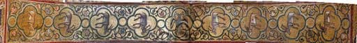Detail of animal mosaics depicted on the arch below the vault, King Roger Room, Royal Palace Palazzo dei Normanni Palermo