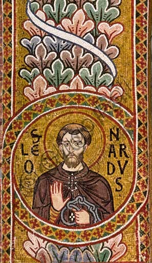Byzantine mosaic of St. Leonard 12th century, Palatine Chapel, Palace of the Normans Palermo