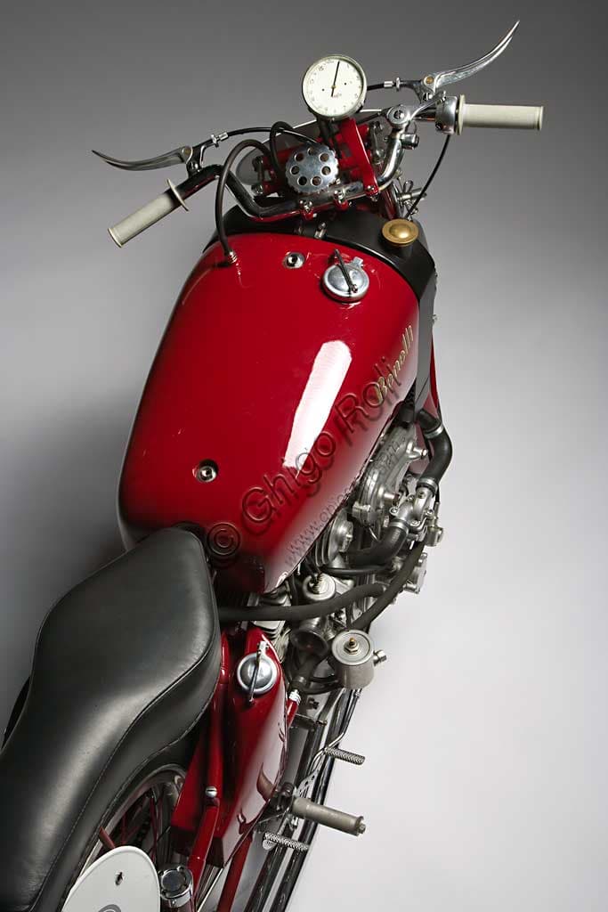 Vintage Benelli 250 Corsa supercharged 4-cylinder racing motorcycle, 1942 model fully restored