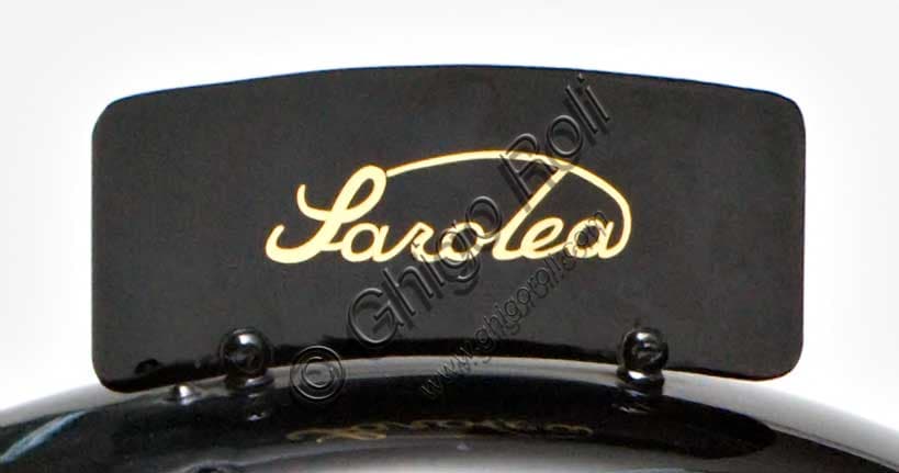 Fully restored 1935 Sarolea B Supersport 350 vintage motorcycle, side view
