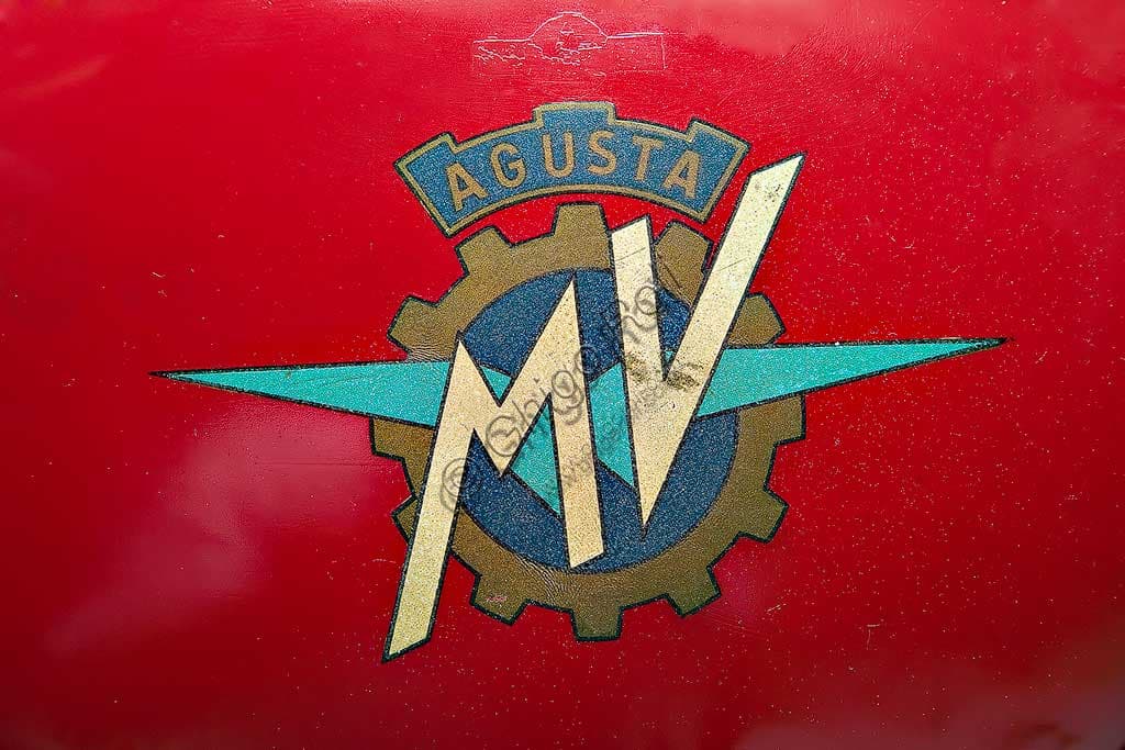Photo of a vintage MV Agusta 125 Monoalbero Corsa motorcycle model 1954 in preserved condition