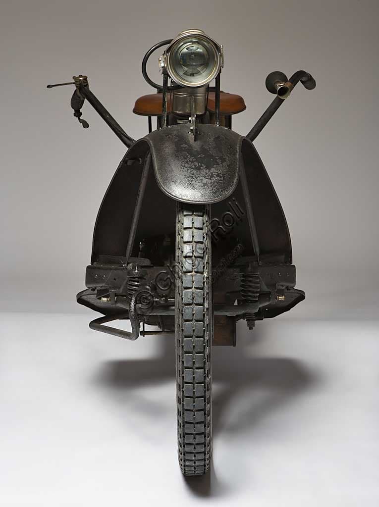 Restored 1923 Ner-A-Car Model A vintage scooter with friction drive and automotive tunnel frame
