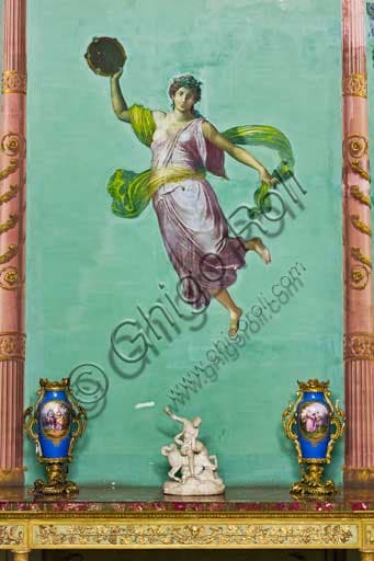 Dancing Nymph wall painting by Giuseppe Patania, Pompeiana Room Palace of the Normans Palermo