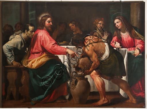 Dipinto Nozze di Cana di Domenico Fiasella, interno del Duomo (Cattedrale di San Lorenzo) di Genova