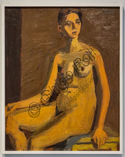 Nude painting by Ennio Morlotti, oil on canvas 1941/2, Museo Novecento Florence