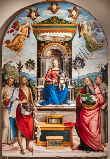 Dipinto della Pala di San Girolamo, Giovan Battista Caporali, Galleria Nazionale dell'Umbria Perugia