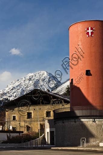 Bormio Town Hall, facade of the old house serving as the municipal seat