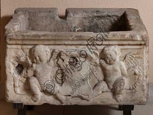 Decorative basin with putti, Royal Palace of Palermo, Sicily