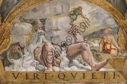Detail of the fresco 'The Search of the Golden Wool', Sala di Amore e Psiche, Palazzo Te Mantua, Giulio Romano