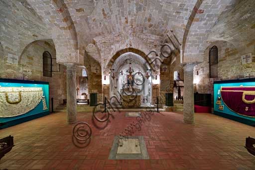 Internal architectural view of the Palatine Chapel and the Crypt in the Palazzo dei Normanni, Palermo